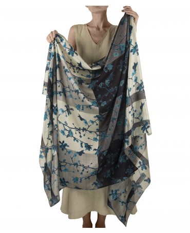 Палантин Женский SN40-ORCHIDEES/ARGENT